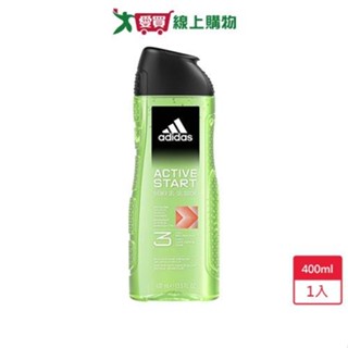 愛迪達男潔顏洗髮沐浴露能量啟用400ml【愛買】