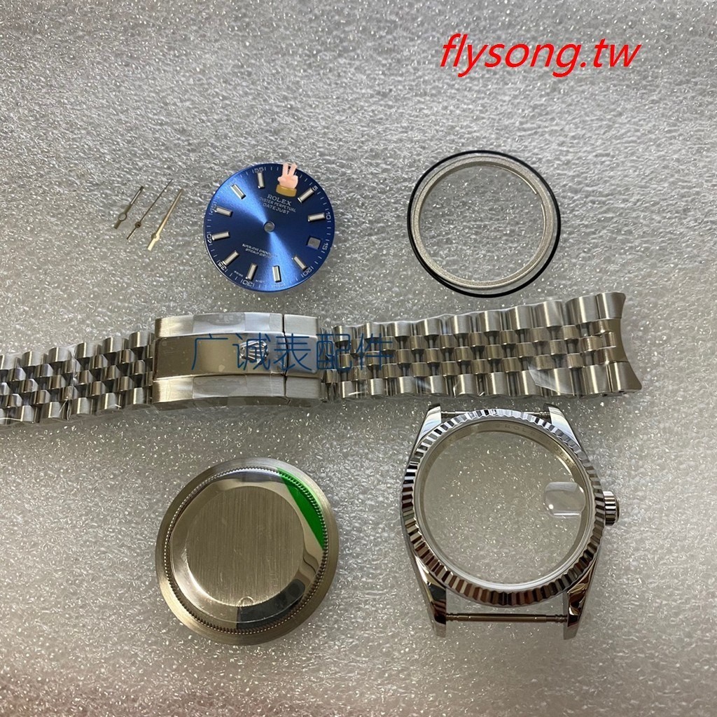 手錶配件 代用日誌錶殼 殼套 錶帶 錶盤 適配2824機芯 36mm尺寸