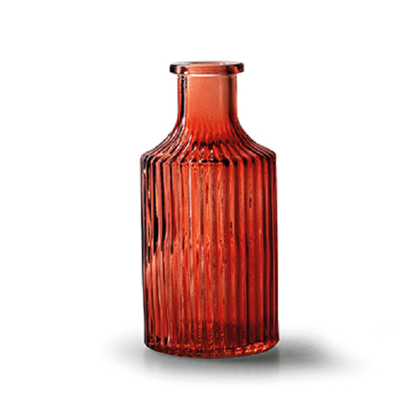 荷蘭 Jodeco Glass 瓶口豎紋玻璃花器/ 紅/ 小 eslite誠品