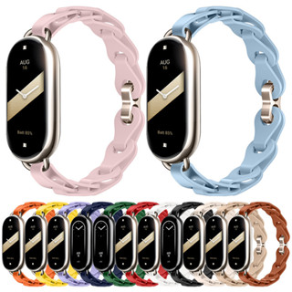 XIAOMI MI 適用於小米手環 8 錶帶矽膠手鍊適用於智慧手環手錶配件更換 Miband 8 腕帶