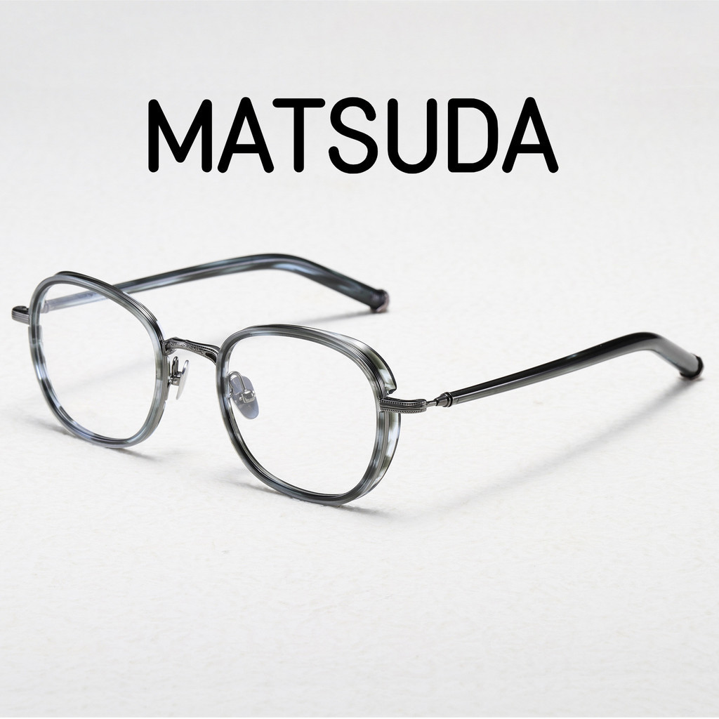 【TOTU眼鏡】醋酸纖維眼鏡 金屬框眼鏡 松田MATSUDA M3126 純鈦眼鏡 板材眼鏡框 方框超輕細節雕花通筆玳瑁