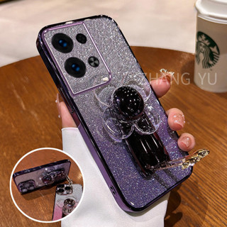 外殼 Redmi NOTE 13 4G 5G 13 PRO PLUS 5G手機殼閃亮旋轉風車支架TPU新款漸變光澤紙軟殼