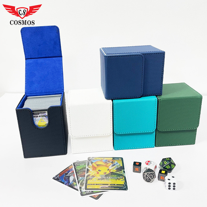 T168 格紋豎插磁吸卡盒100+收納盒萬智牌寶可夢遊戲王卡牌盒
