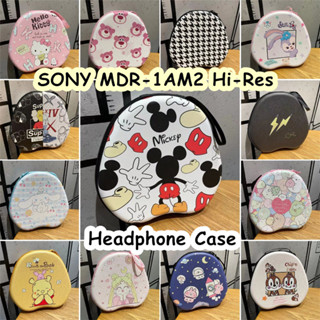 索尼 現貨! 適用於 SONY MDR-1AM2 Hi-Res 耳機套卡通清新風格耳機耳墊收納包收納盒