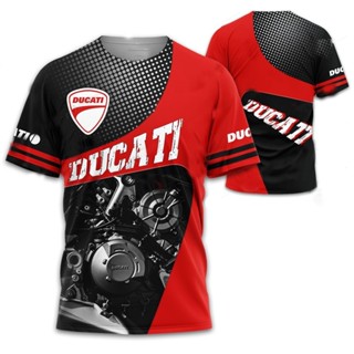 超大 T 恤 Ducati 3d 印花 T 恤男士時尚 T 恤摩托車賽車隊 T 恤兒童 Extreme 運動 T 恤上衣