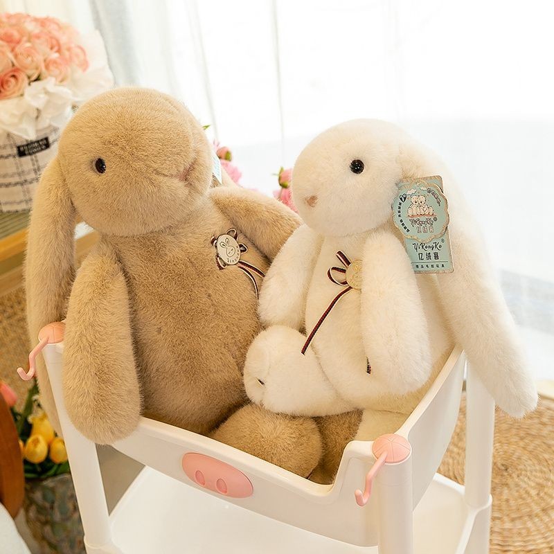 可愛咪咪兔✨垂耳兔公仔 毛絨玩具 軟萌安撫布娃娃 玩偶 送兒童 生日禮物 邦尼兔 長耳朵兔 兔子娃娃 兔兔玩偶 可愛兔子