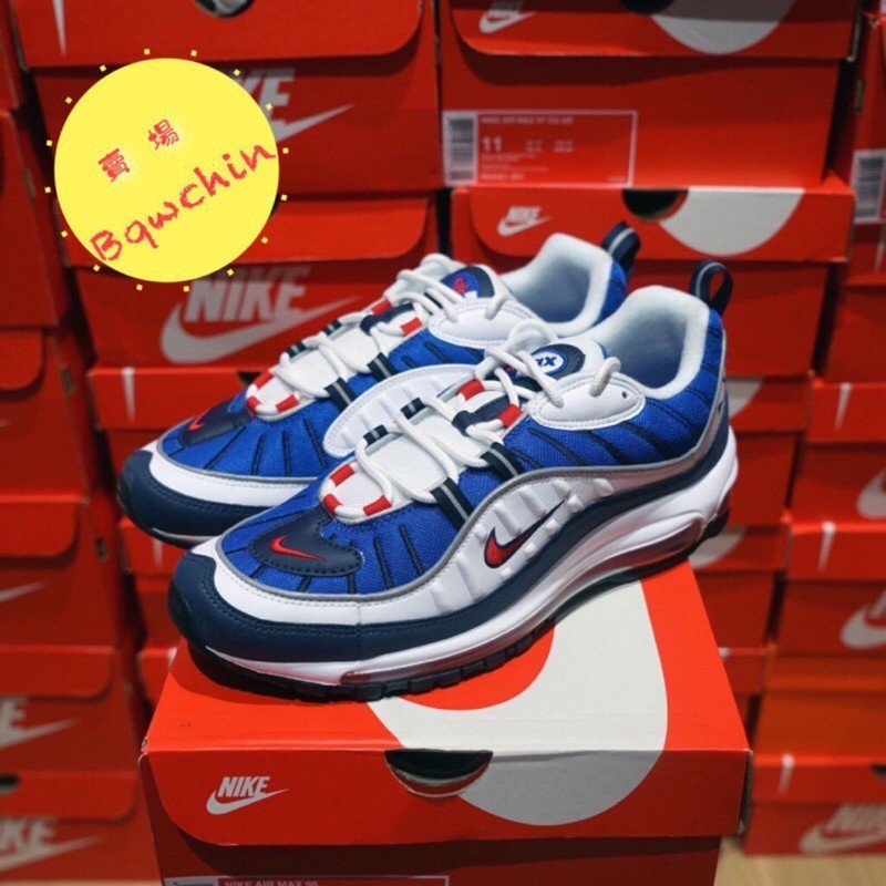 特價實拍 Nike Air Max 98 Gundam 鋼彈 氣墊 藍紅 慢跑鞋 640744-100 男女 氣墊鞋