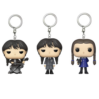 Funko Pop 鑰匙扣電視亞當斯家庭星期三模型玩具娃娃