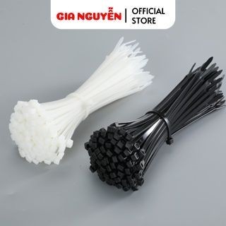 一套 50 個塑膠抽繩 - 超強格子塑膠抽繩,黑色和白色,厚實美觀