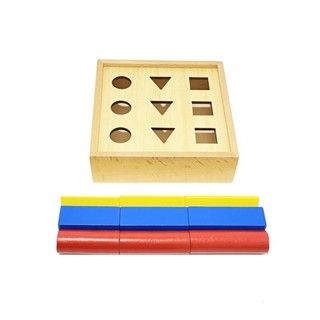 Trreeyear 木製分類和堆疊玩具形狀分類玩具幼兒蒙台梭利顏色識別堆疊器早教積木拼圖 KM63ML