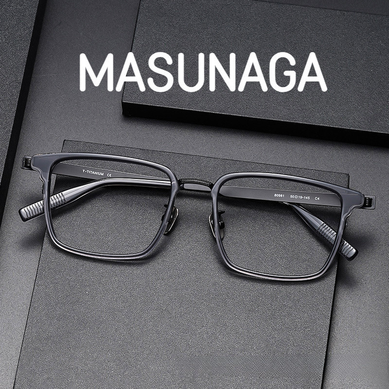 【Ti鈦眼鏡】MASUNAGA 新款增永眼鏡 板材80981 手工時尚大臉可配防藍光 純鈦鏡架