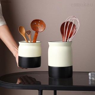 傢居生活高品質高顏值筷子筒全陶瓷筷子用瀝水餐具桶廚房刀叉置物架筷桶筷盒emma