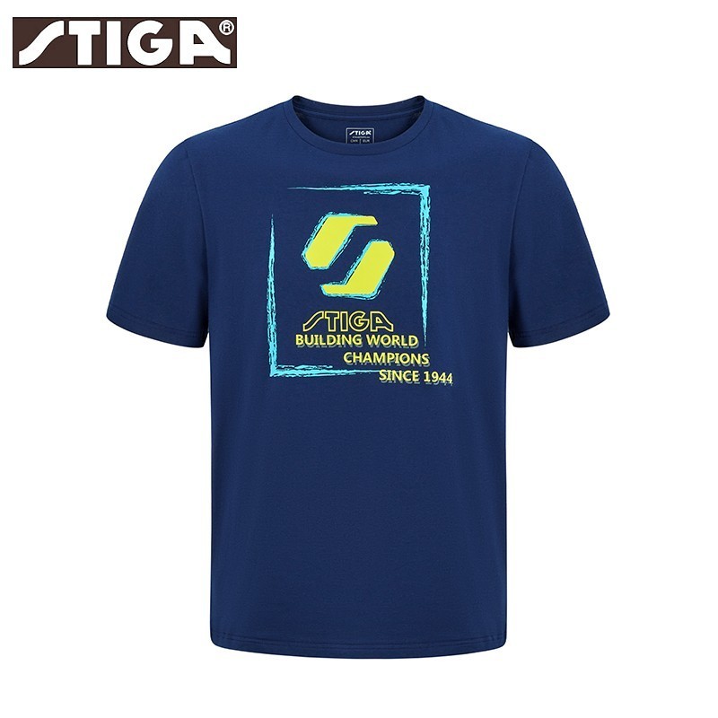 熱銷Stiga斯帝卡新款男女乒乓球運動訓練短袖純棉休閒透氣吸汗比賽訓練服T恤0125