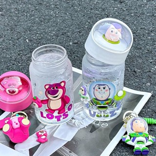迪士尼草莓熊水杯 玻璃杯水瓶 兒童學生水壺 生日禮物