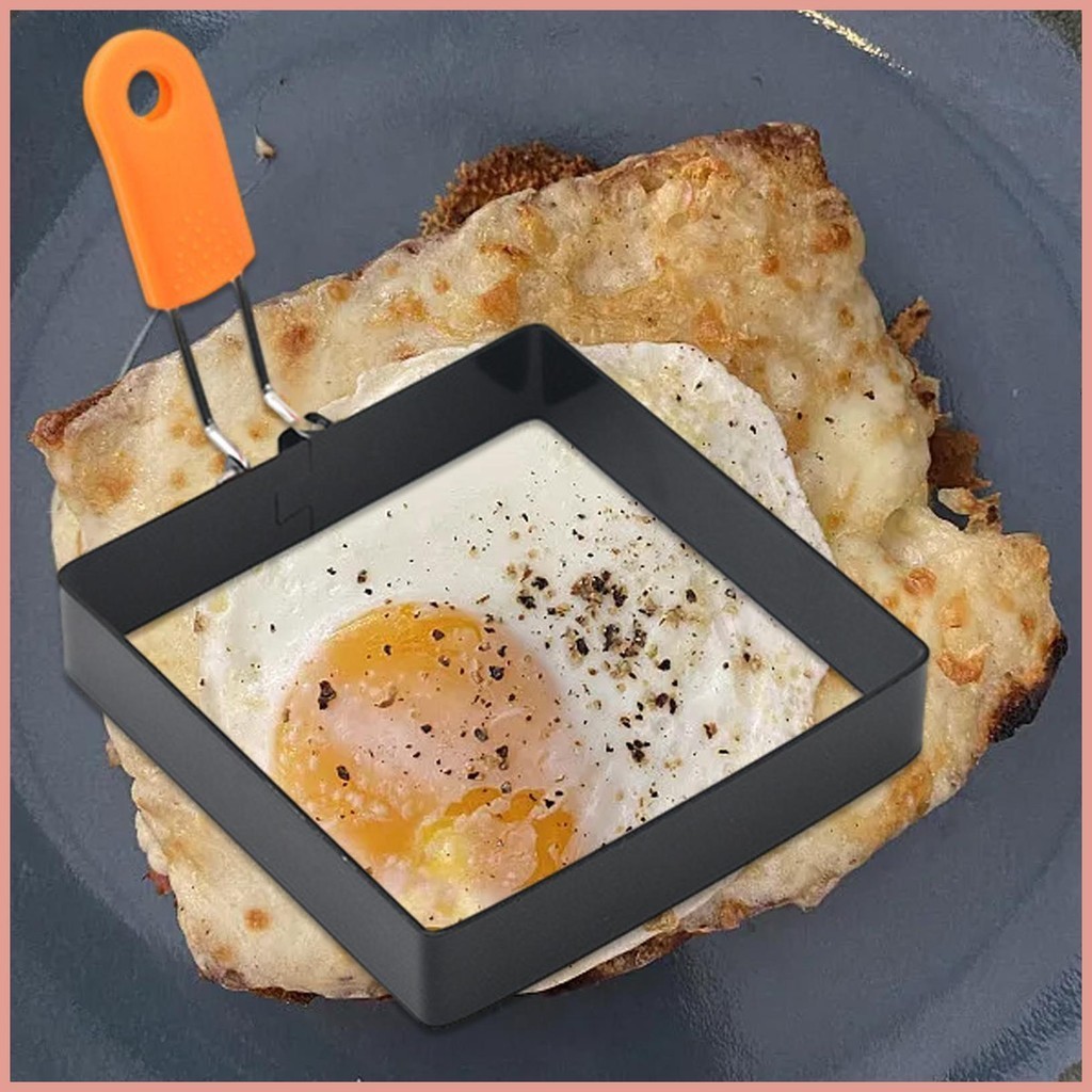 煎鍋蛋圈煎蛋模具用於煎方形蛋圈的蛋模不銹鋼煎蛋圈煎餅成型器帶fottw