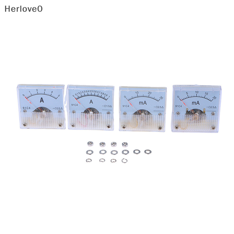 Herlove 91C4 DC 20mA 30mA 500mA 1A 2A 5A 10A 安娜電流表毫安表面板AMP電流