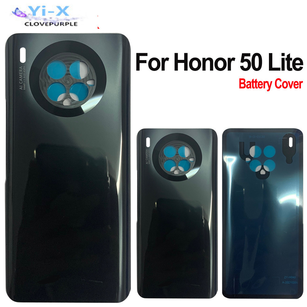 1x 適用於華為 Honor 50 Lite 後蓋電池蓋門後玻璃外殼適用於 Honor 50 Lite NTN-L22