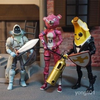 正版散貨堡壘之夜 香蕉人粉紅熊超可動6寸人偶模型關節玩具擺件