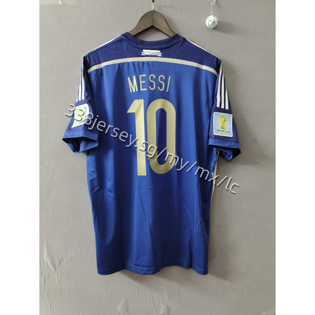 2014 年阿根廷梅西外定制復古足球衫