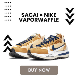 3.8 特價 Sacai × Nike VaporWaffle 低筒 運動 休閒鞋 男女同款 卡其