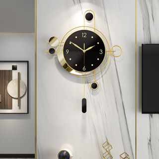 時尚北歐鐘錶客廳現代簡約家用裝飾時鐘掛牆網紅創意餐廳掛鐘