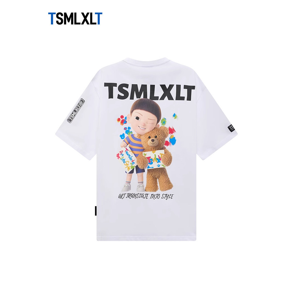 TSMLXLT1號系列休閒本白短袖T恤男女款0313