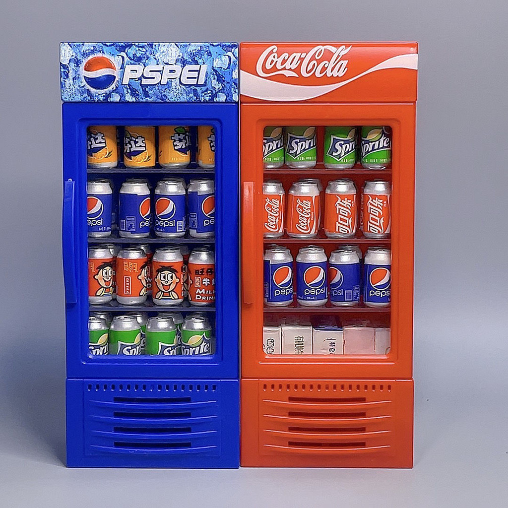 兒童迷你仿真冰箱可樂冰櫃微縮飲料過家家玩具冰箱擺件廚房玩具