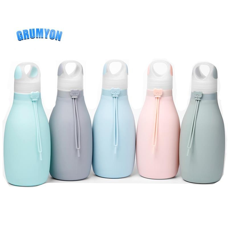 折疊矽膠水瓶可折疊兒童水瓶戶外運動防漏水瓶