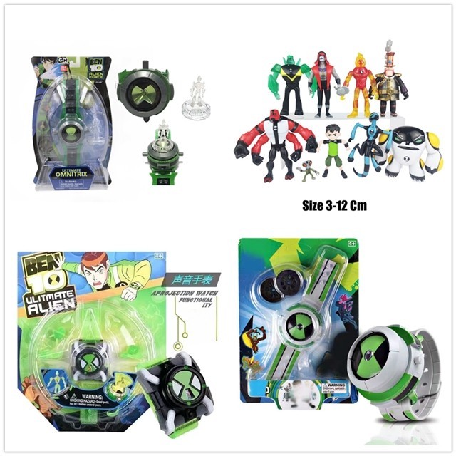 Ben 10 手錶投影儀終極全向手錶保護套適用於地球家族 Ben 10 可動人偶套裝玩具禮物