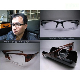 信義計劃 眼鏡 Pure HS51 膠框有鼻墊大框下無框半框 超輕 可彎曲 optical eyeglasses