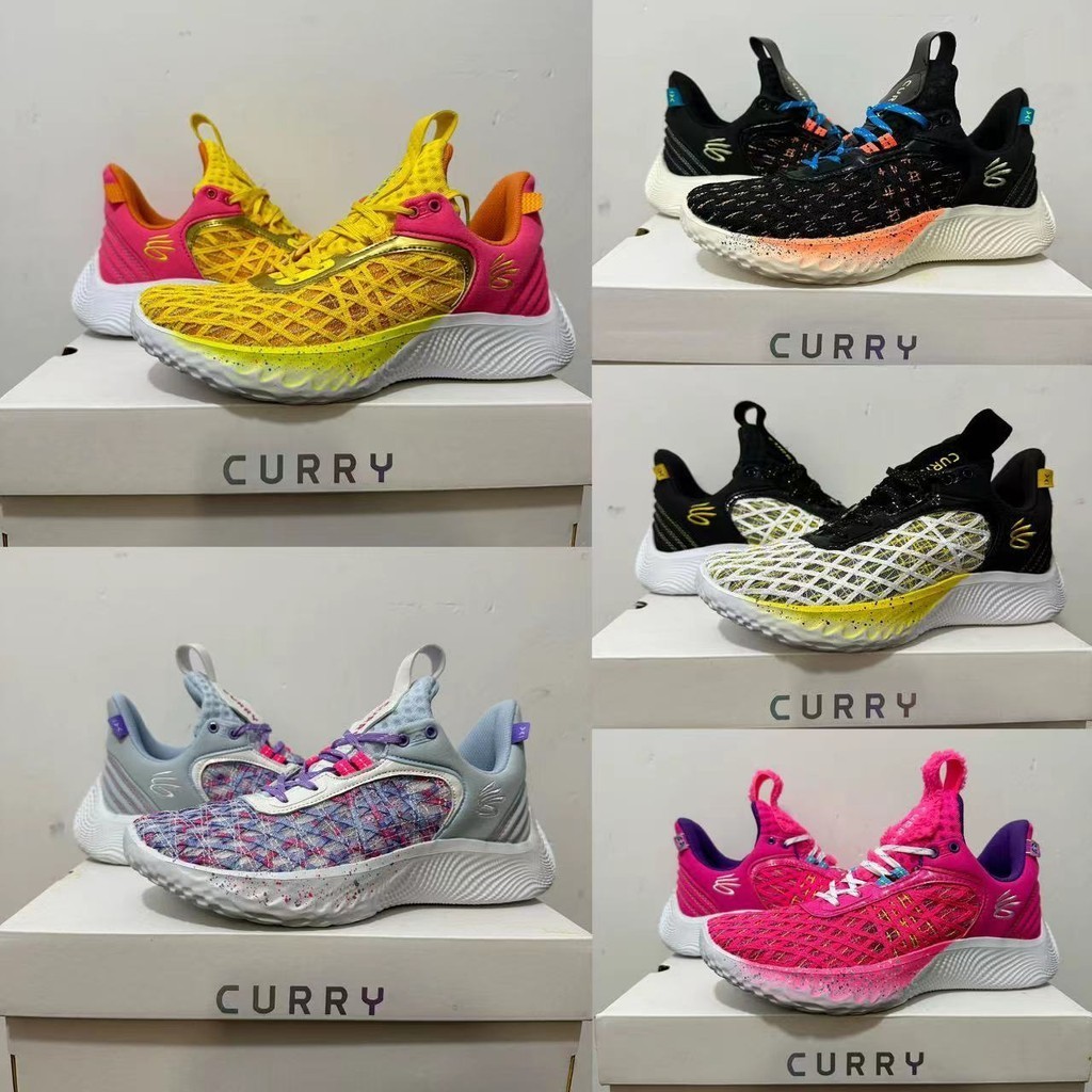 2024年熱賣潮流經典Curry9軟底板鞋 低幫藍粉情侶男學生透氣籃球鞋