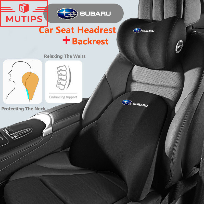 SUBARU 斯巴魯汽車座椅頭枕腰枕記憶棉汽車頭枕和腰背支撐適用於 Crosstrek Forester XV Impr