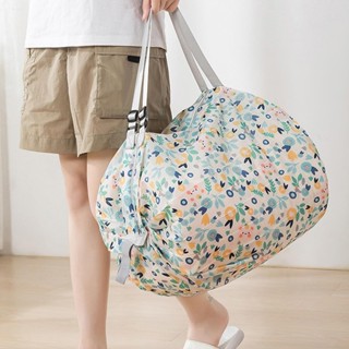 (SCBX)1pc環保便攜衣服大容量便攜旅行包春捲收納袋防水整理折疊購物袋