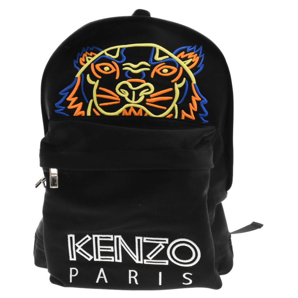 Kenzo TIGER O 5後背包十二 二十四 黑色 刺繡 日本直送 二手