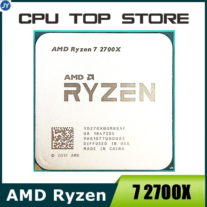 Amd銳龍7 2700X R7 2700X 3.7GHz八核十六線程16M 105W CPU處理器插座AM4