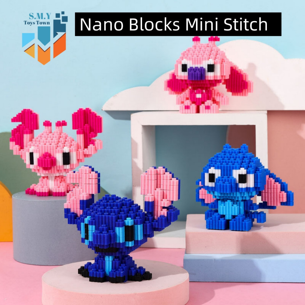 Smy Nano Blocks LILO STITCH 抬耳玩具模型積木積木建築DIY裝飾動漫人物擺件兒童禮物禮物