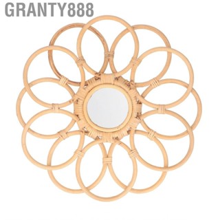 Granty888 波西米亞風掛鏡向日葵圓形現代家居裝飾