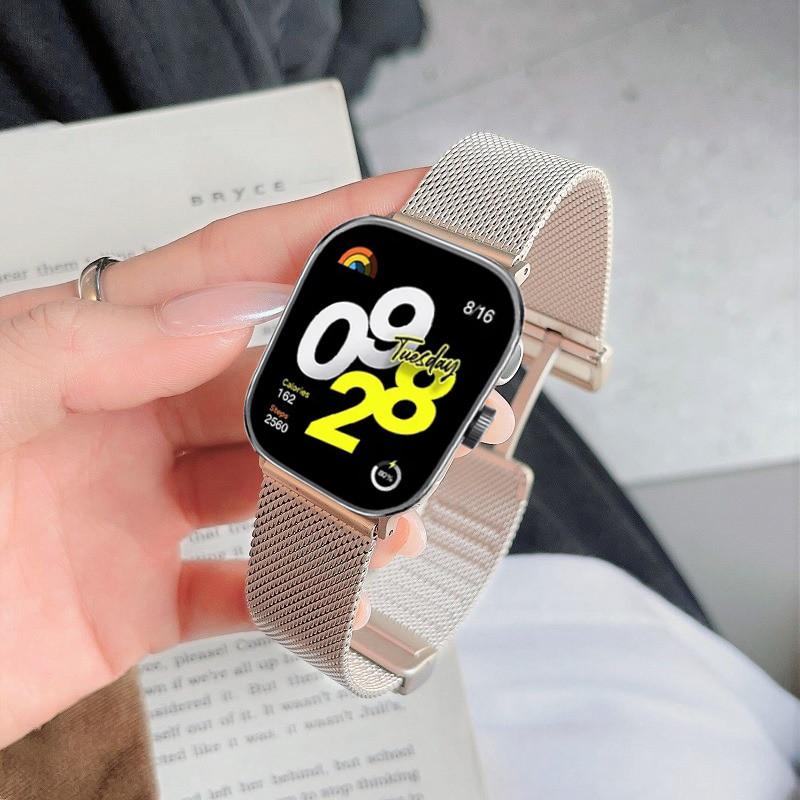 Redmi Watch 4錶帶米蘭金屬磁性扣錶帶  小米手錶紅米4Redmi Watch4錶帶手鐲替換腕帶