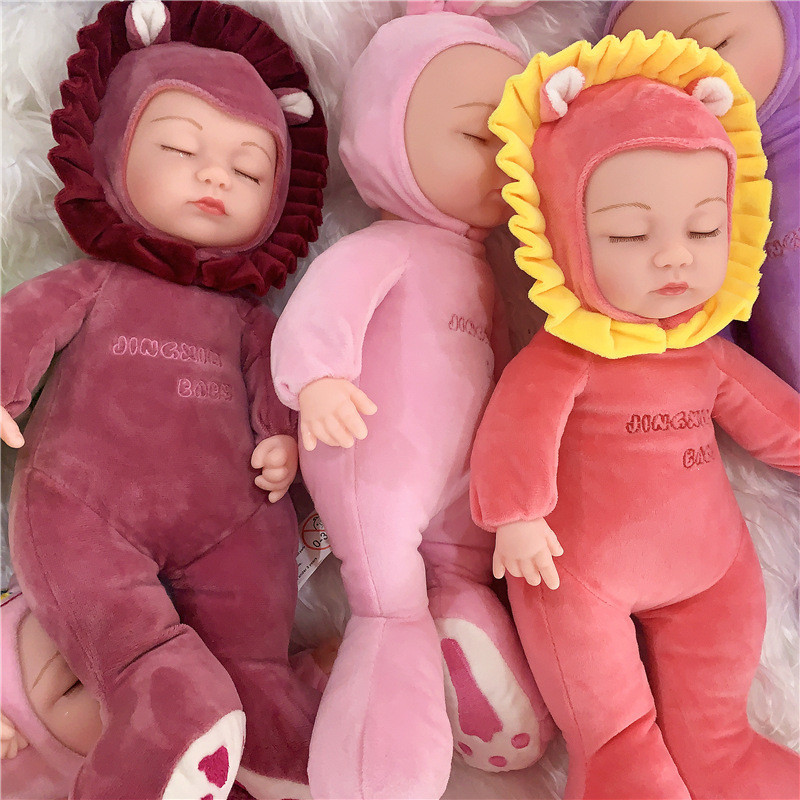 兒童仿真娃娃軟膠寶寶會說話的公主洋娃娃嬰兒睡眠布娃娃女孩玩具
