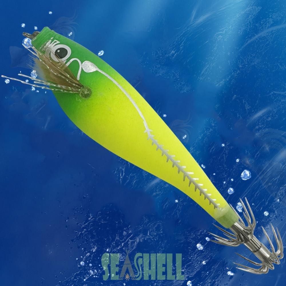 [Seashell02.tw] 帶響珠夜光水準蝦 Egi木蝦圓肚蝦假餌批發爆炸鉤魷魚鉤木蝦硬餌
