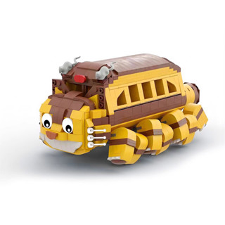 MOC拼裝積木玩具適用樂高宮崎駿漫畫周邊龍貓公仔公車貓巴士