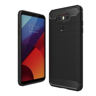 準備發貨適用於 LG G6 拉絲碳纖維紋理防震 TPU 保護套