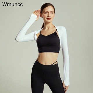 Wmuncc 運動夾克女士健身短上衣跑步透氣瑜伽服開衫
