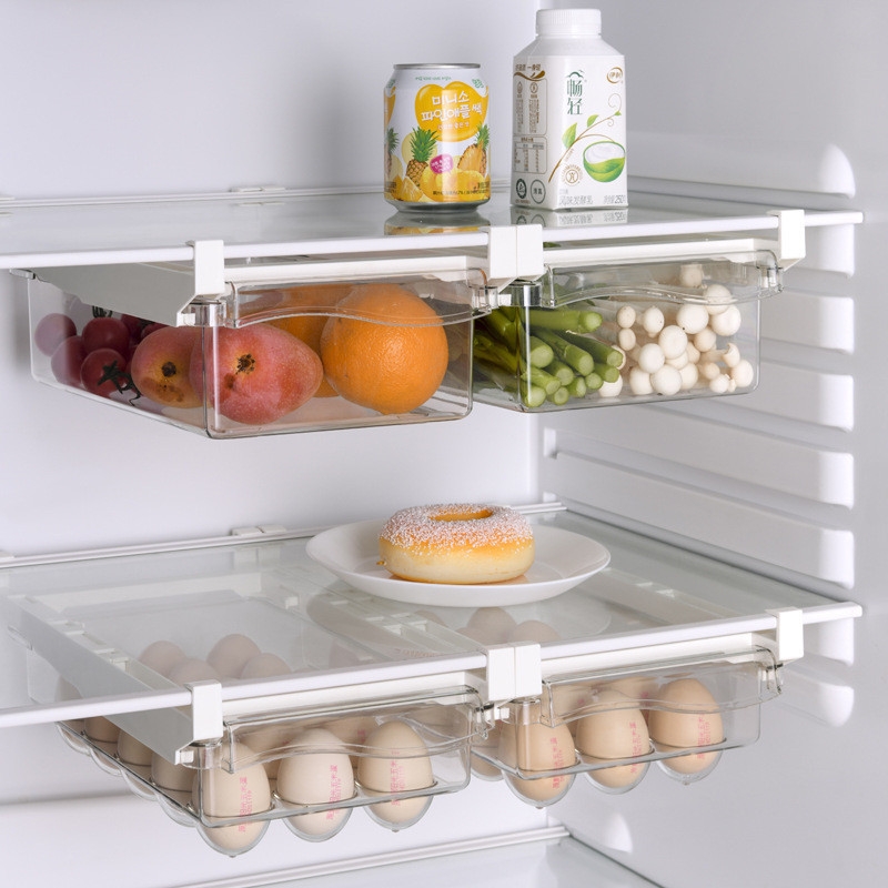 分類儲存冰箱收納盒抽屜式透明食物保鮮收納盒果蔬雞蛋盒收納整理