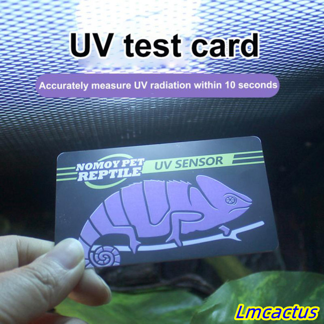 Lmcactus爬蟲uvb紫外線測試卡10秒檢測可重複使用卡爬蟲配件水族設備