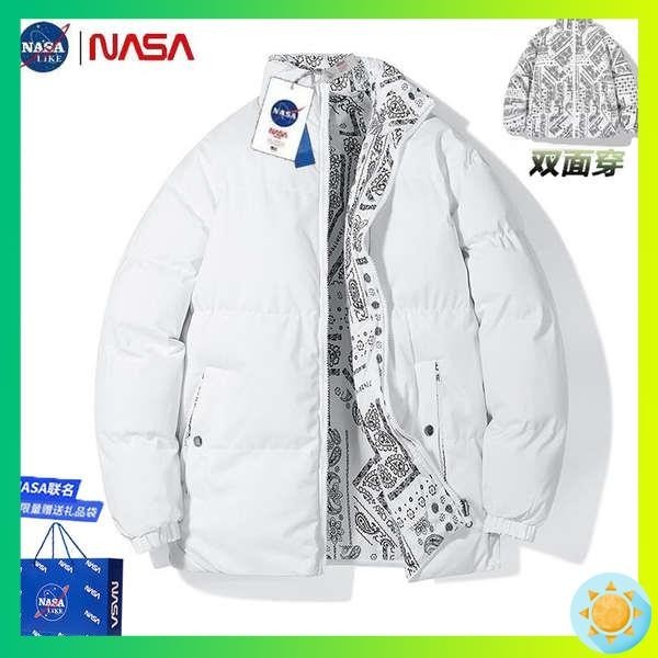 外套棒球 飛行外套 防風外套 NASA聯名雙面穿外套男士棉衣秋冬季潮牌加厚保暖羽絨服女情侶冬裝