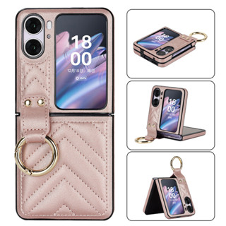 OPPO findn2flip 指環折疊手機殼 適用華為p50pocket V形手機皮套