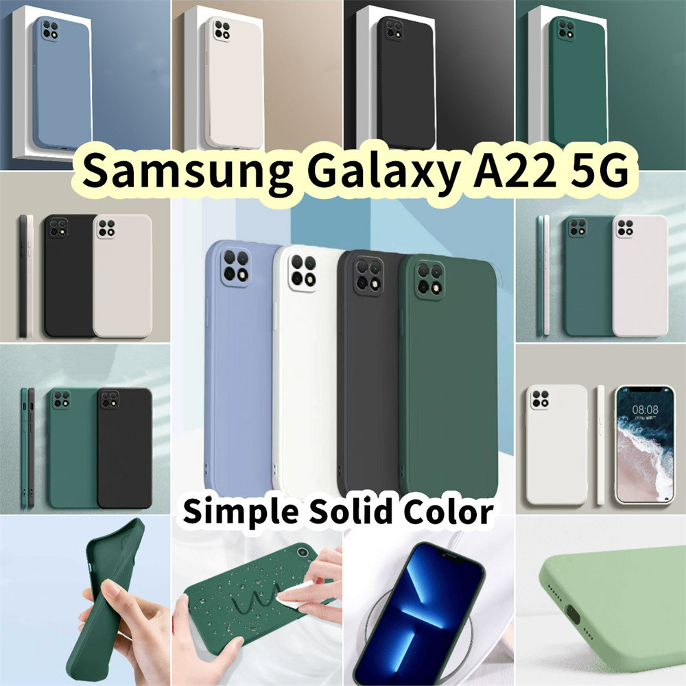SAMSUNG 【Case Home】適用於三星 Galaxy A22 5G 矽膠全保護殼防摔耐磨彩色手機殼保護套