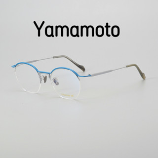 【Ti鈦眼鏡】日本Yamamoto山本耀司同款時尚眉毛架半框純鈦眼鏡 190035 復古多邊形框架
