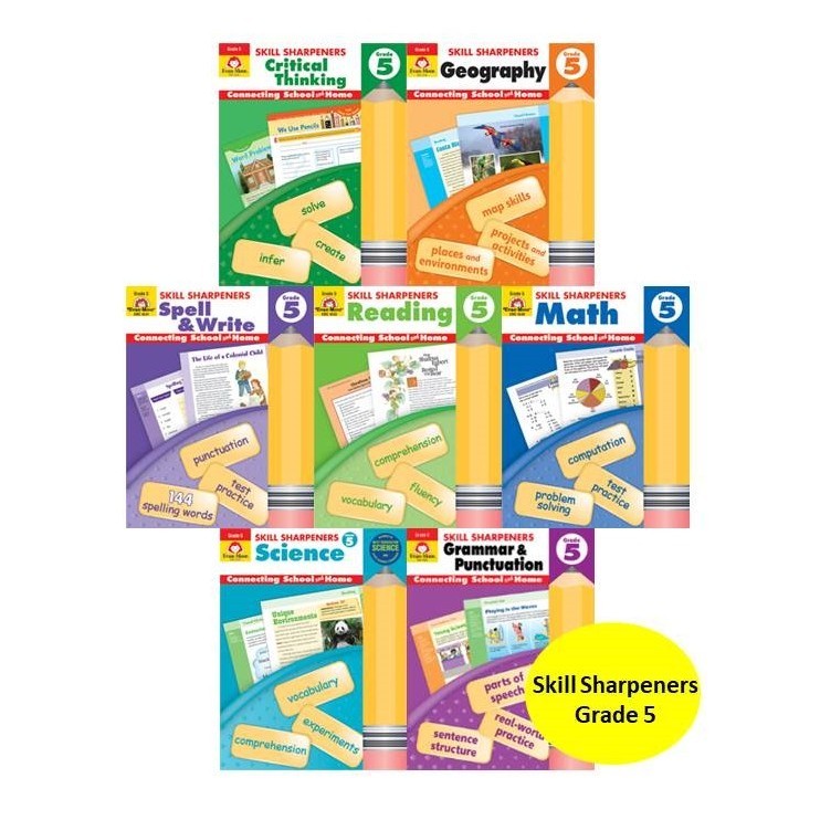 Skill Sharpeners 七學科練習套組Grade 5 (共7本平裝本)/Evan-Moor Educational Publishers【三民網路書店】